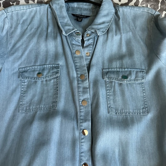 Conrad C Collection chambray denim dress sz 12 - Picture 2 of 6